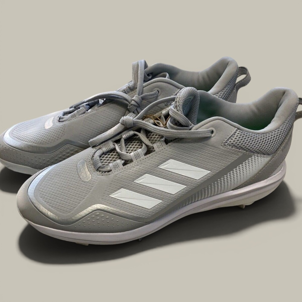 Adidas Icon 7 Baseball Cleats Mens 12.5 Silver NEW Metal Spikes Athletic S23860